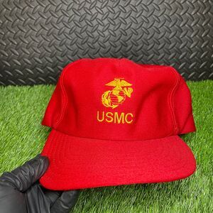Vintage 90s USMC United States Marine Corps Mini Logo Snap Back Hat‎ Fits All